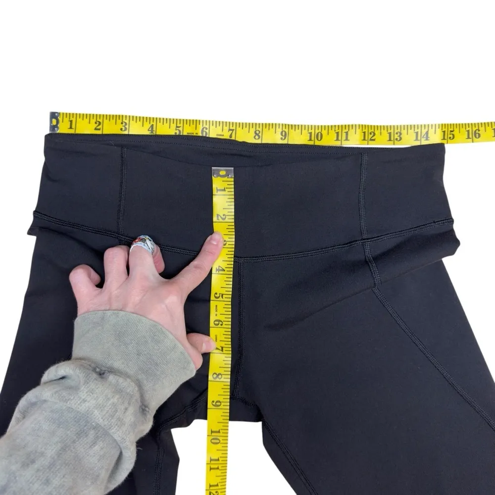 Lululemon Gather and Crow Crop Black Split Hem Leggings Women’s Size 8 W6617S - Image 15