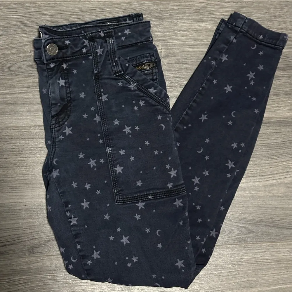 Joie Park Skinny c caviar Zipper Ankle Star Print Jeans Pants size 28 - Image 8