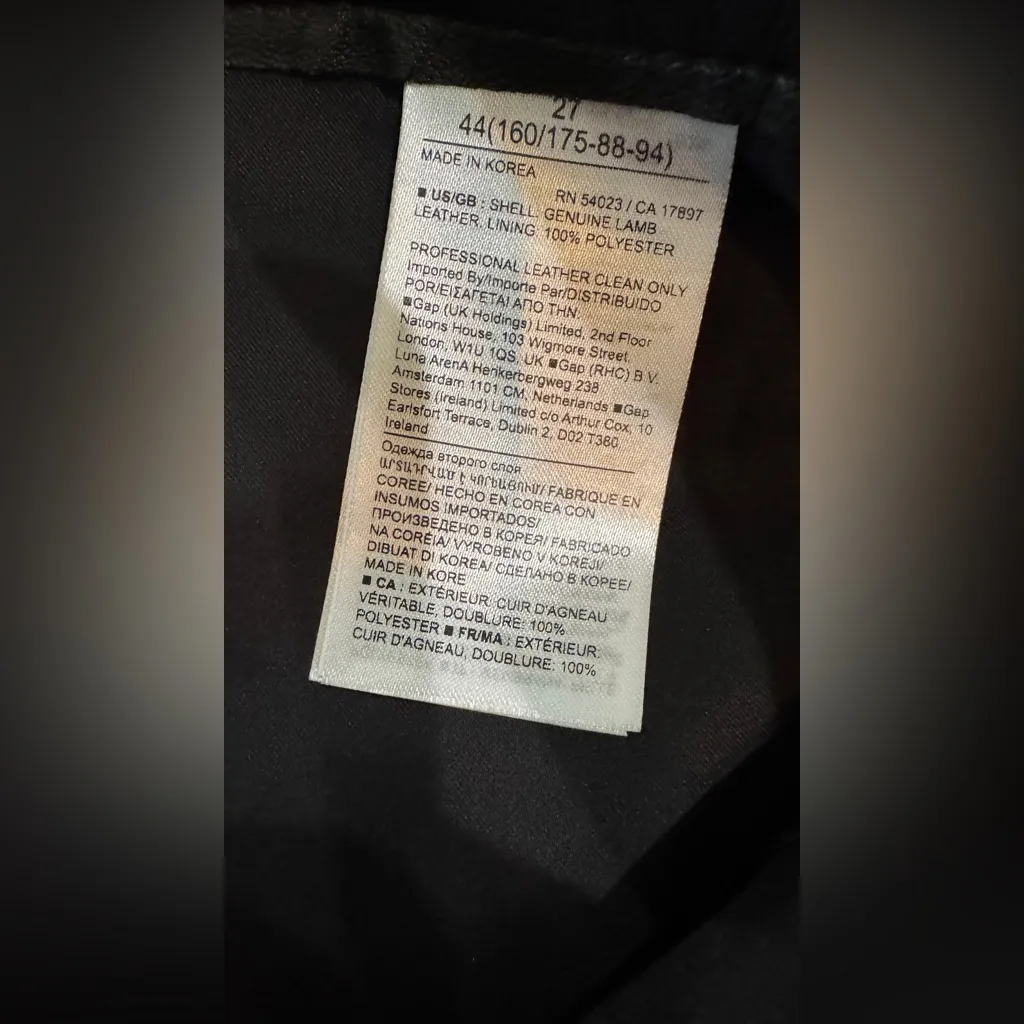 Banana Republic high-rise straight leg lamb leather pant size 27 - Image 6