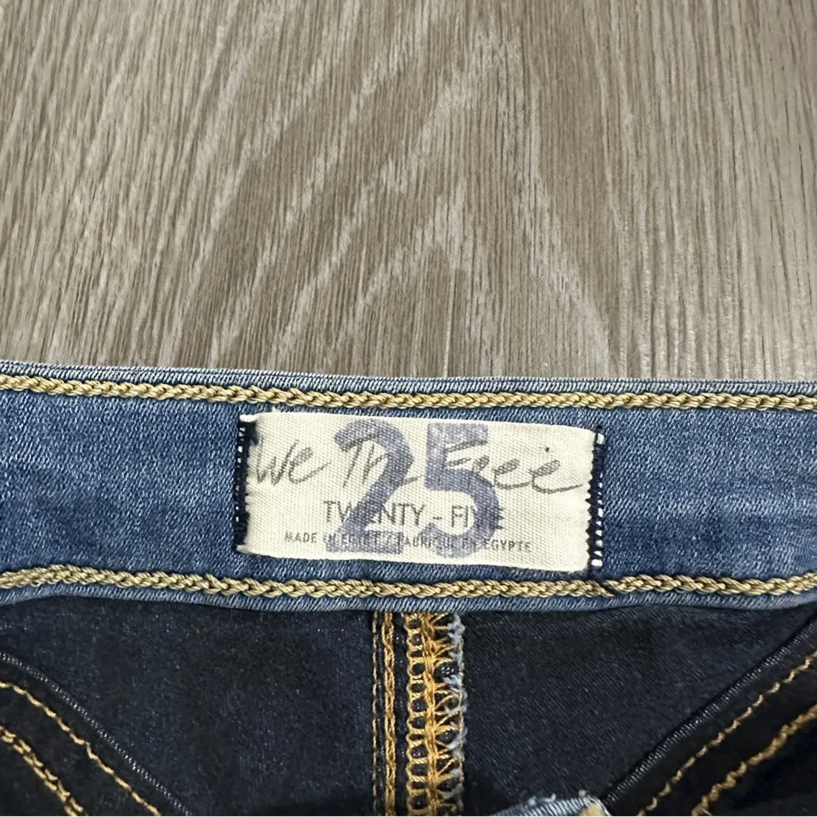 We The Free People Riley Slit High‎ Rise Split Hem Light Wash Skinny Jeans Sz 25 - Image 6