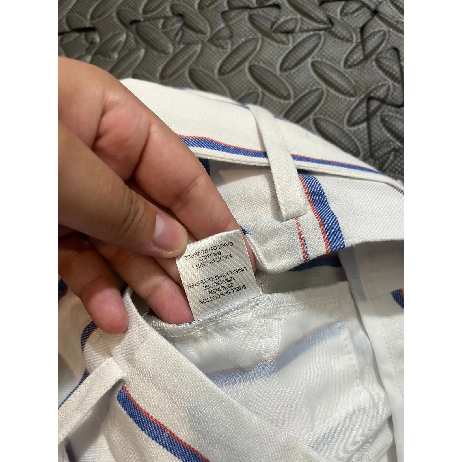 NWT Tyler Boe‎ Conner Shorts Women's Striped High Rise Belted Bermuda Pockets 4 - Image 5