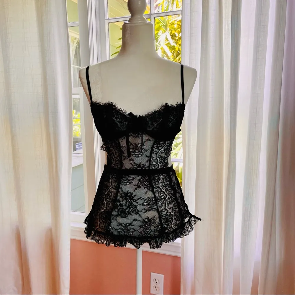 Victoria’s Secret very sexy wicked Le Fleur open back babydoll top - Image 2