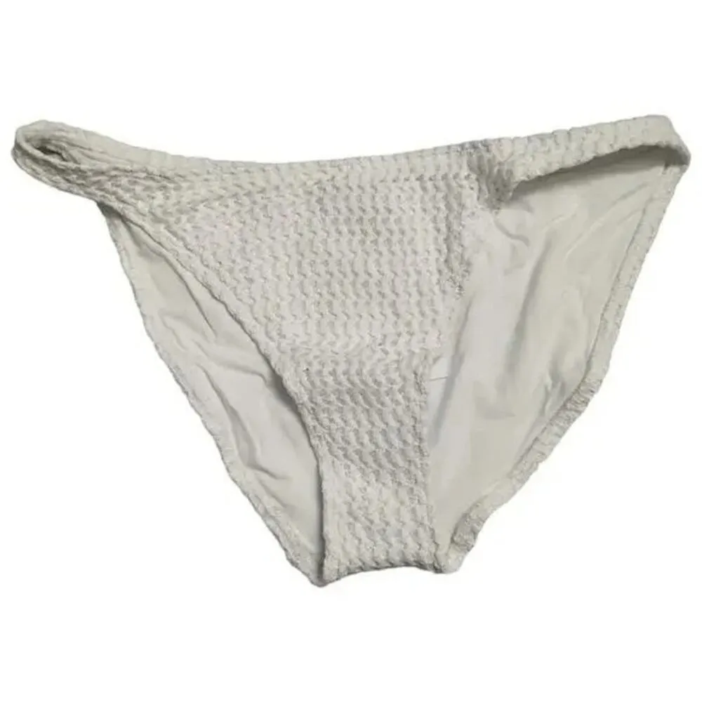 NWT Andie Swim Demi Moore The Tropez Crochet Like Bottom Mid Rise S White #3669 - Image 2