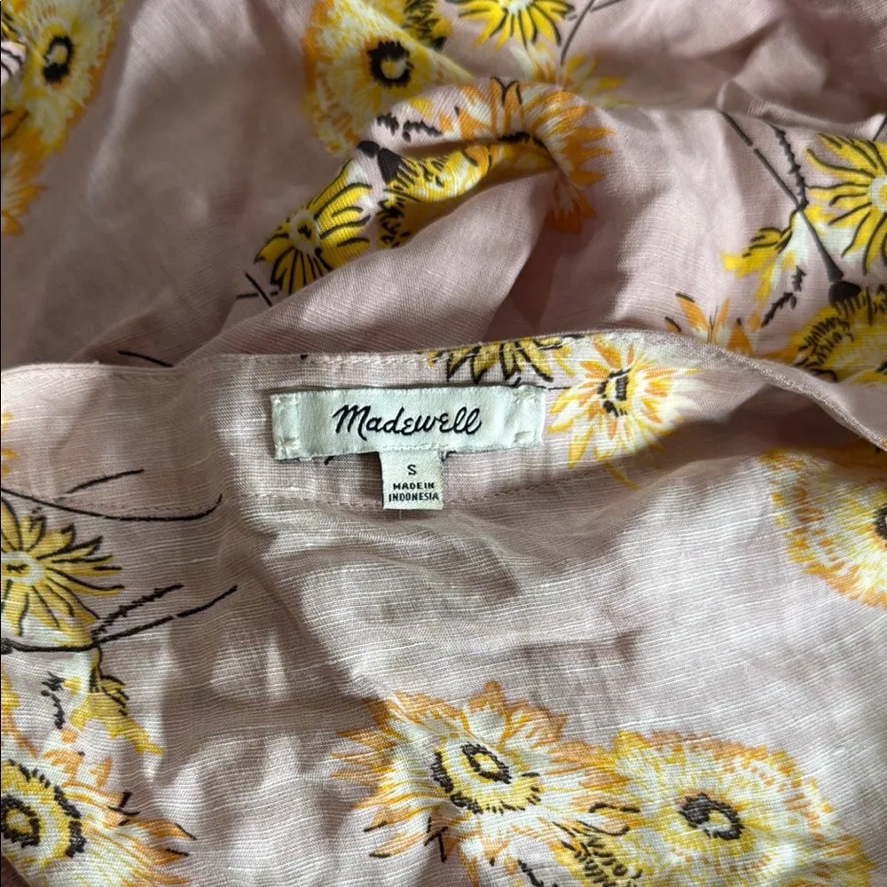Madewell Pink Floral Wrap Dress - Image 6