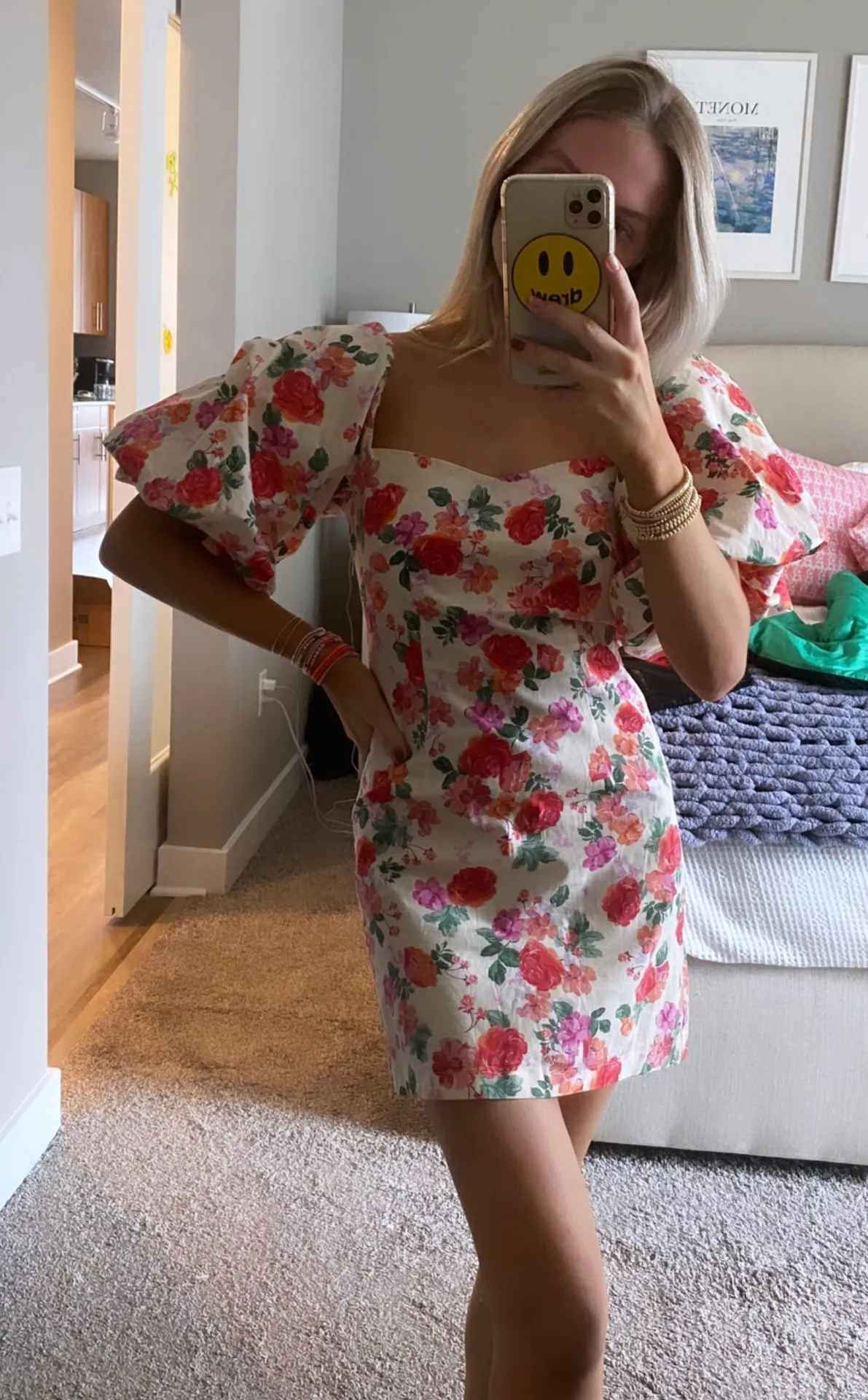 ZARA Puff Sleeve Dress - Image 4