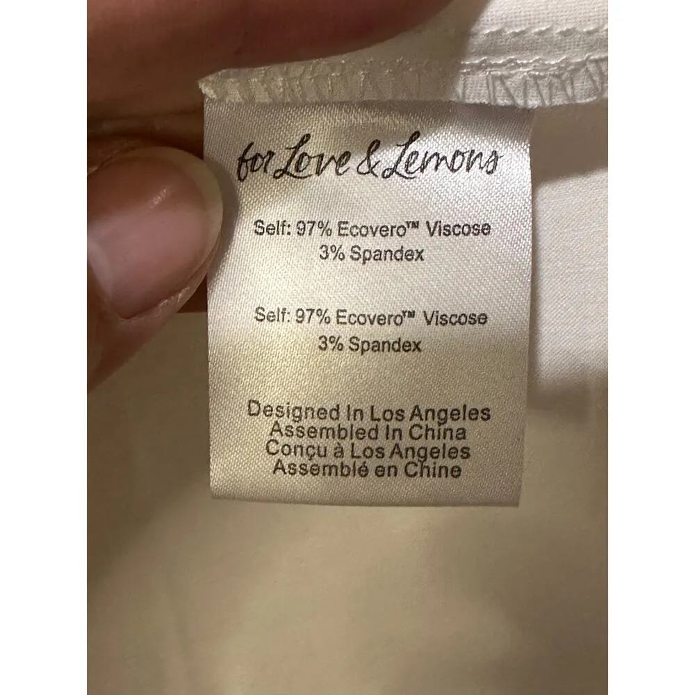 For Love & Lemons Saint Lucia Off The Shoulder White Mini Dress Size Small NWT - Image 16