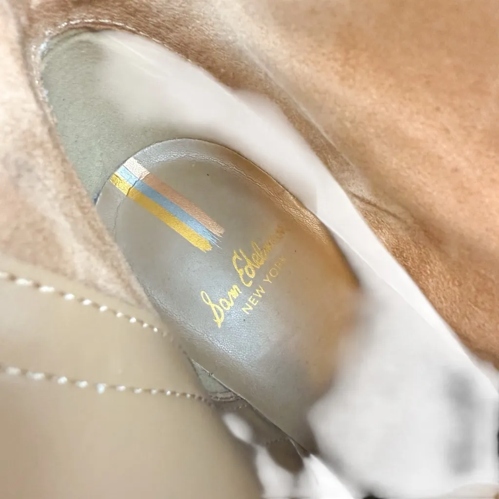 Sam Edelman Winnie Ankle Boots Ivory Cream Leather Square Toe Size 9.5‎ - Image 10