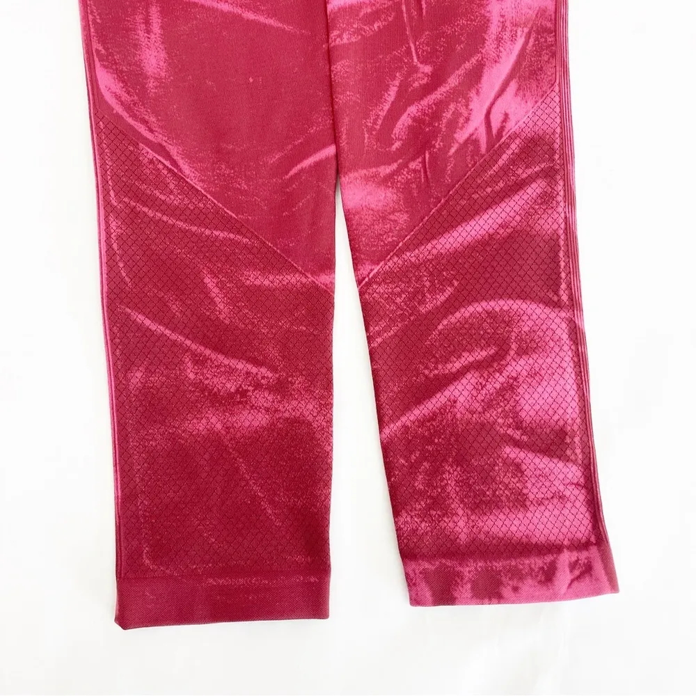 Lululemon Ebb To Street High Rise Tights Leggings: Stone Wash Chianti Red Pink - Image 10
