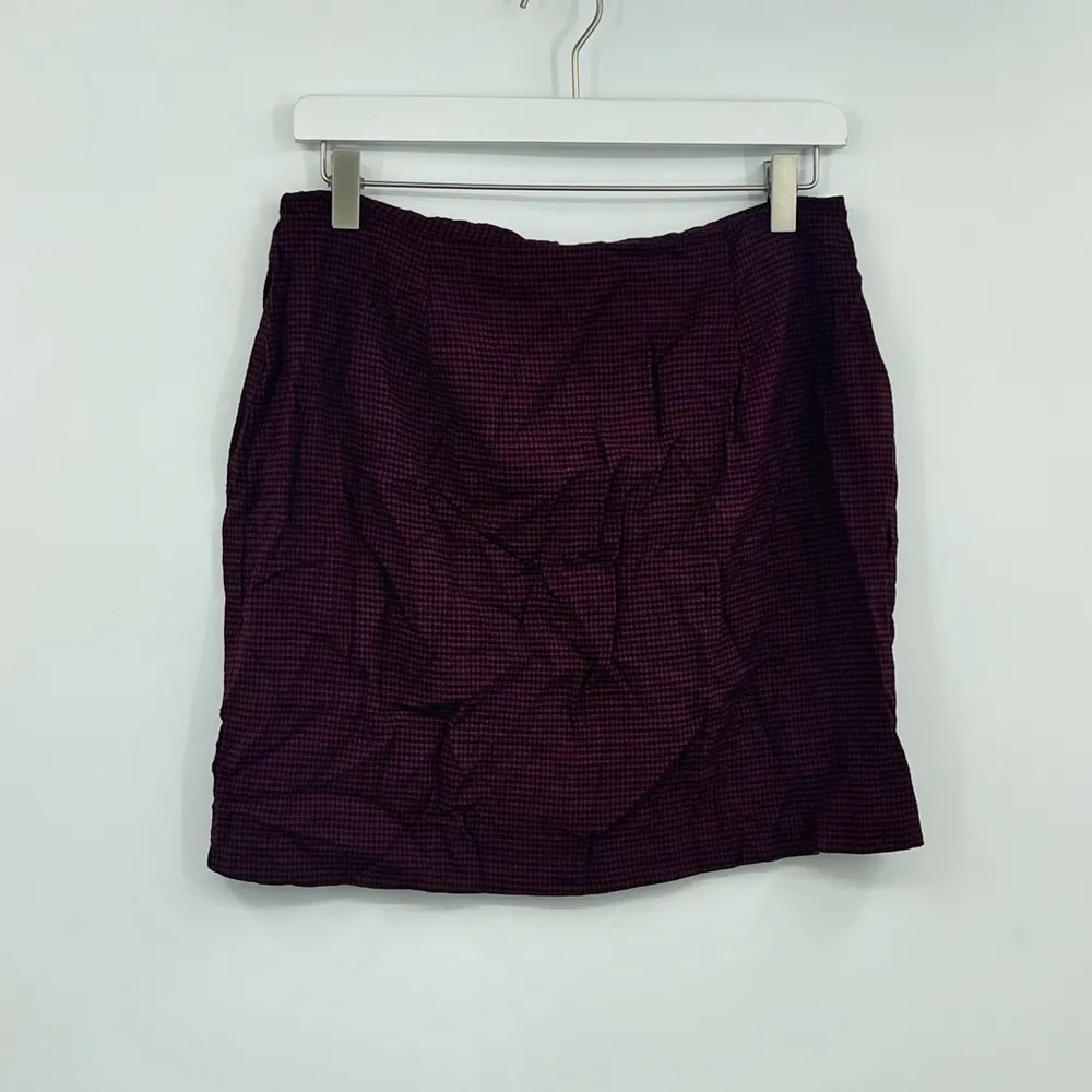 Vintage Y2K Grunge Goth Maroon Mini Skirt Size 13 - Image 4