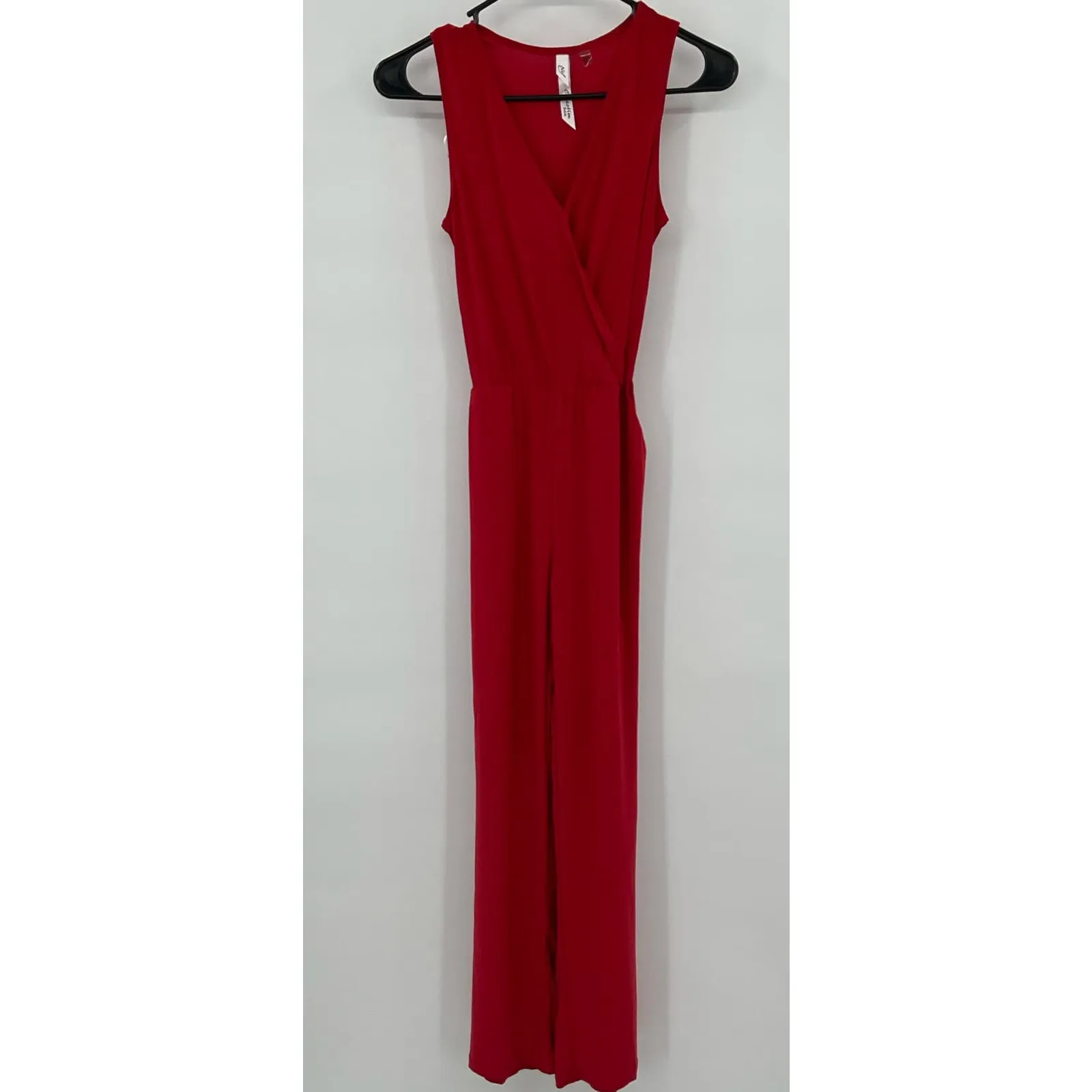 NY‎ Collection Womens Red Sleeveless Belted Jumpsuit Size Petite Extra Small - Image 2