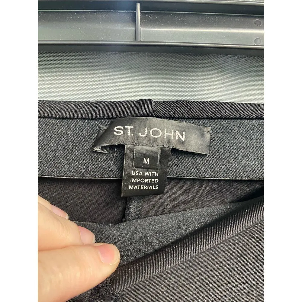 ST. JOHN ​High Rise Button Slim Pants size medium (b54) - Image 8