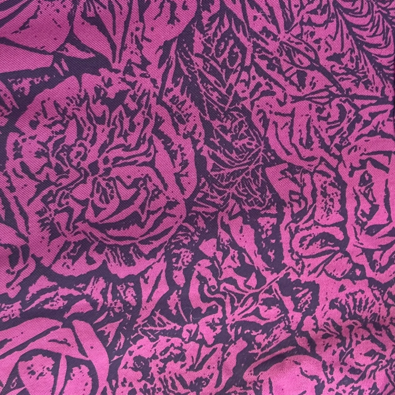 Rock‎ & Republic Grunge Rock Rose Pattern Top Women Size XXL Purple Black Button - Image 5