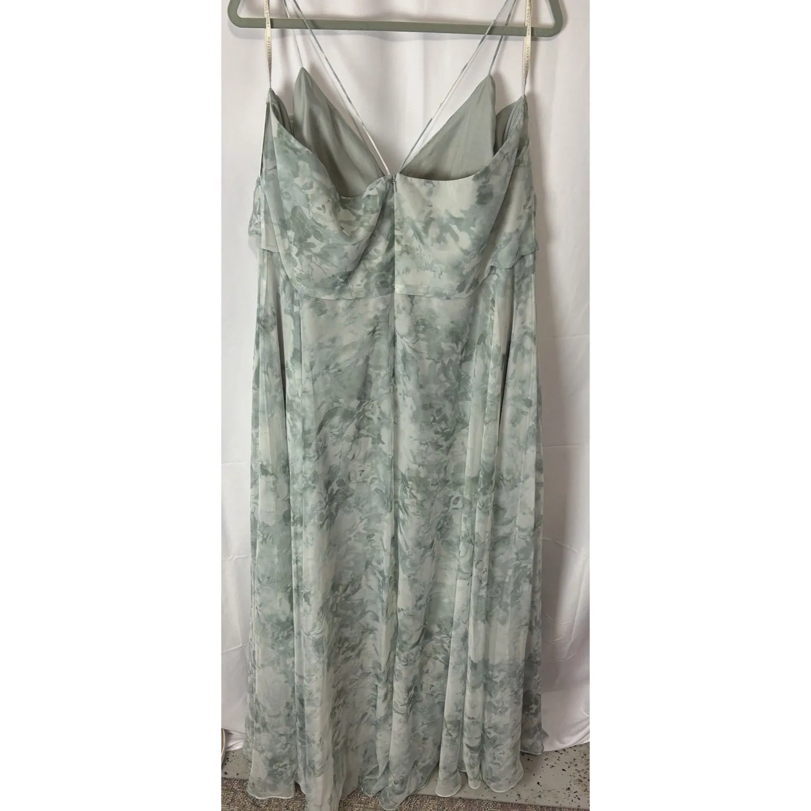 BHLDN Jenny Yoo Inesse Morning Mist Multi Green Bridesmaid Dress Gown Sz 24 NWT - Image 11