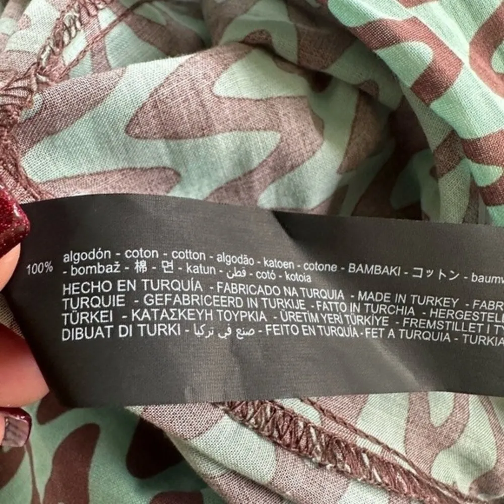 Zara The Lissie Shirt Printed Tunic Long Sleeve Blouse Boho Bloggers Favorite L - Image 10