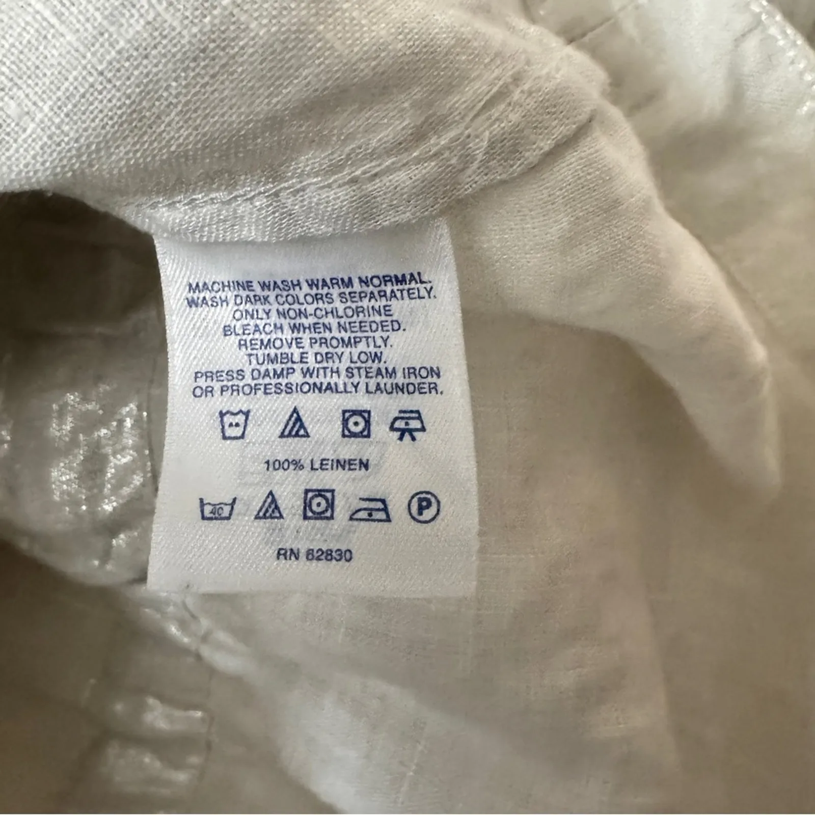 Land’s End Button Front Shimmering White Women's Jacket Sz 12P - Image 9