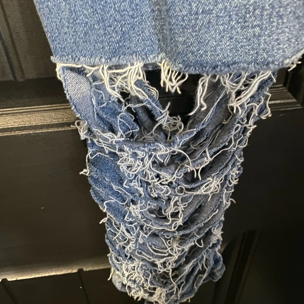 Ed Hardy Distressed Blue Straight Leg Jeans - Image 5