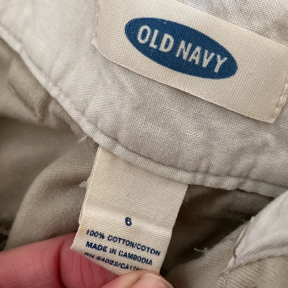 Y2k old navy baggy loose relaxed utility cargo pants khaki beige tan 6 medium - Image 8