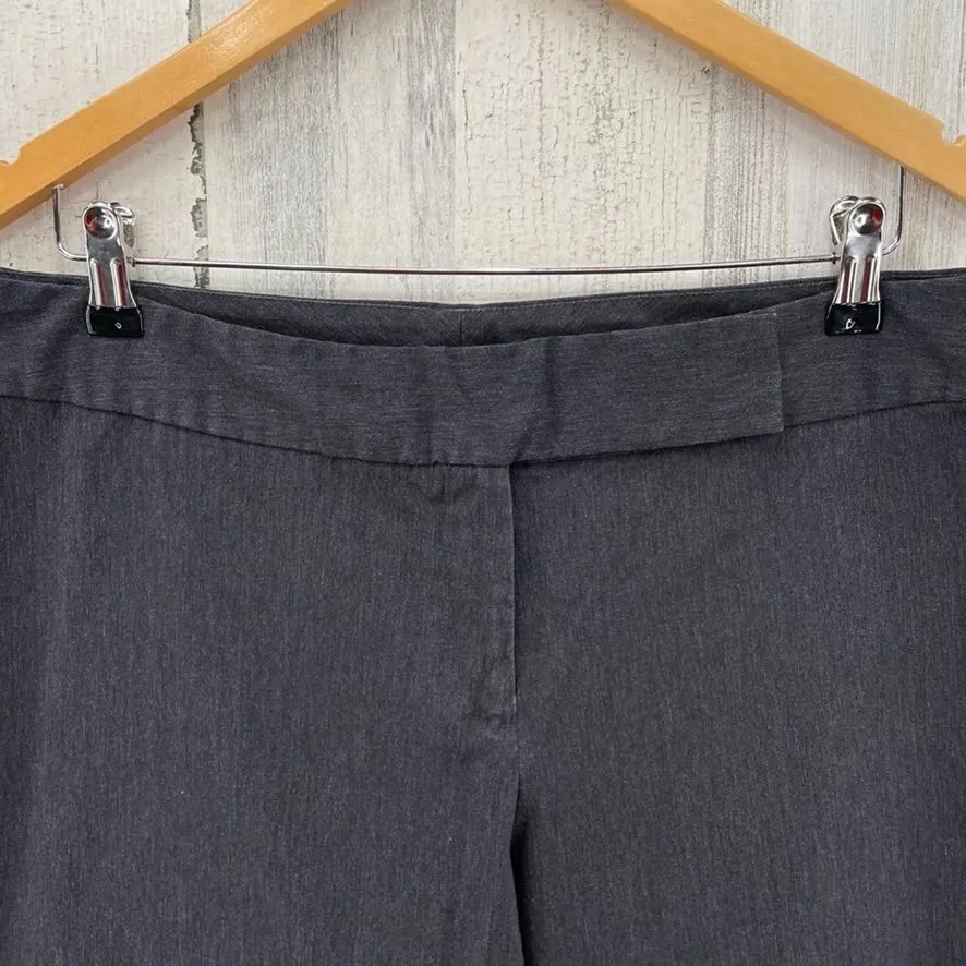 Express Trouser Dress Pants Womens 13/14 Regular Gray Rayon Polyester Wide Leg - Image 2