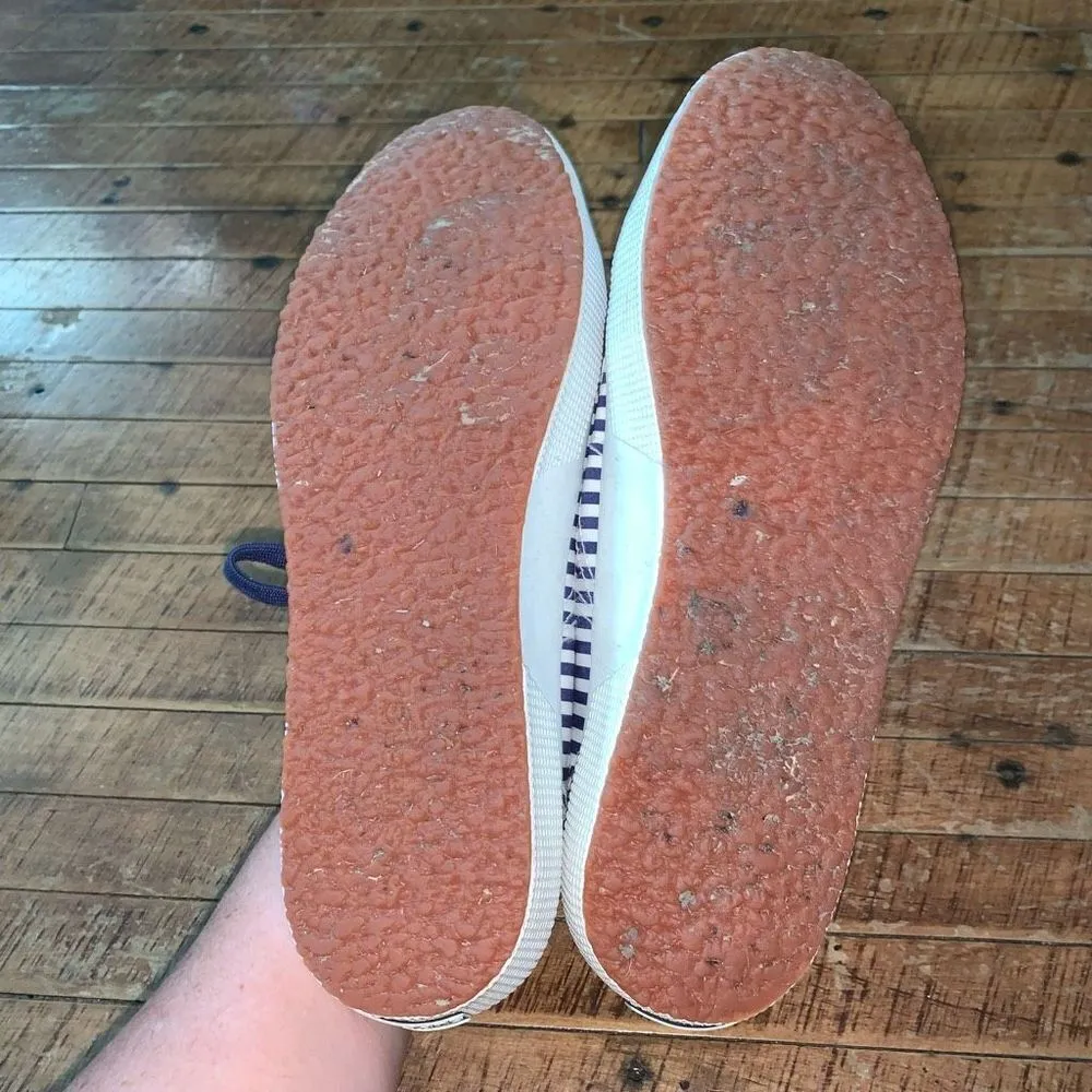 Superga nautical blue and white striped royalcore 9.5 platform sneakers - Image 2