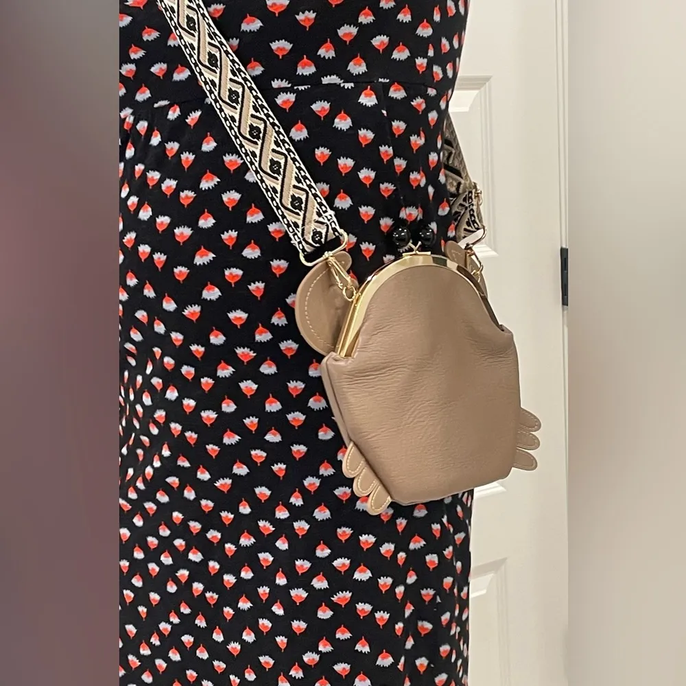 Y2K Crab Crossbody Purse Novelty Coastal Beachcore Summer Bag Coconut Girl Tan - Image 8