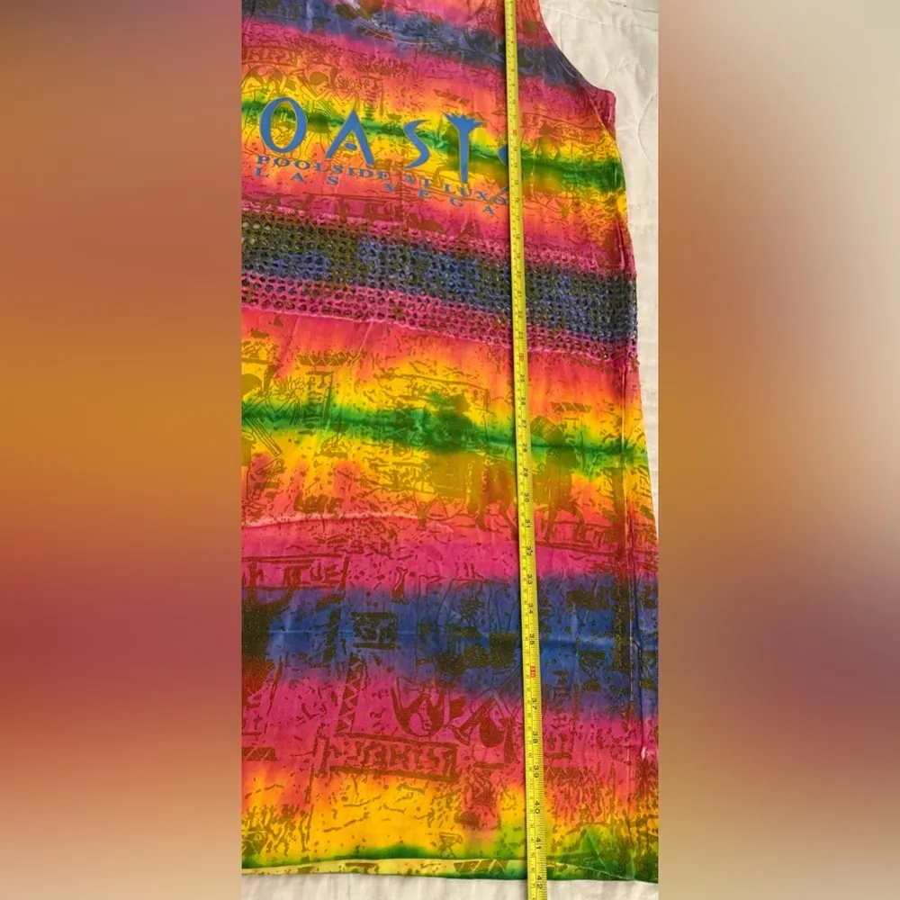 Vintage Pyramid Creations Swimsuit Coverup “Oasis Poolside At Luxor Las Vegas”10 Pink - Image 9