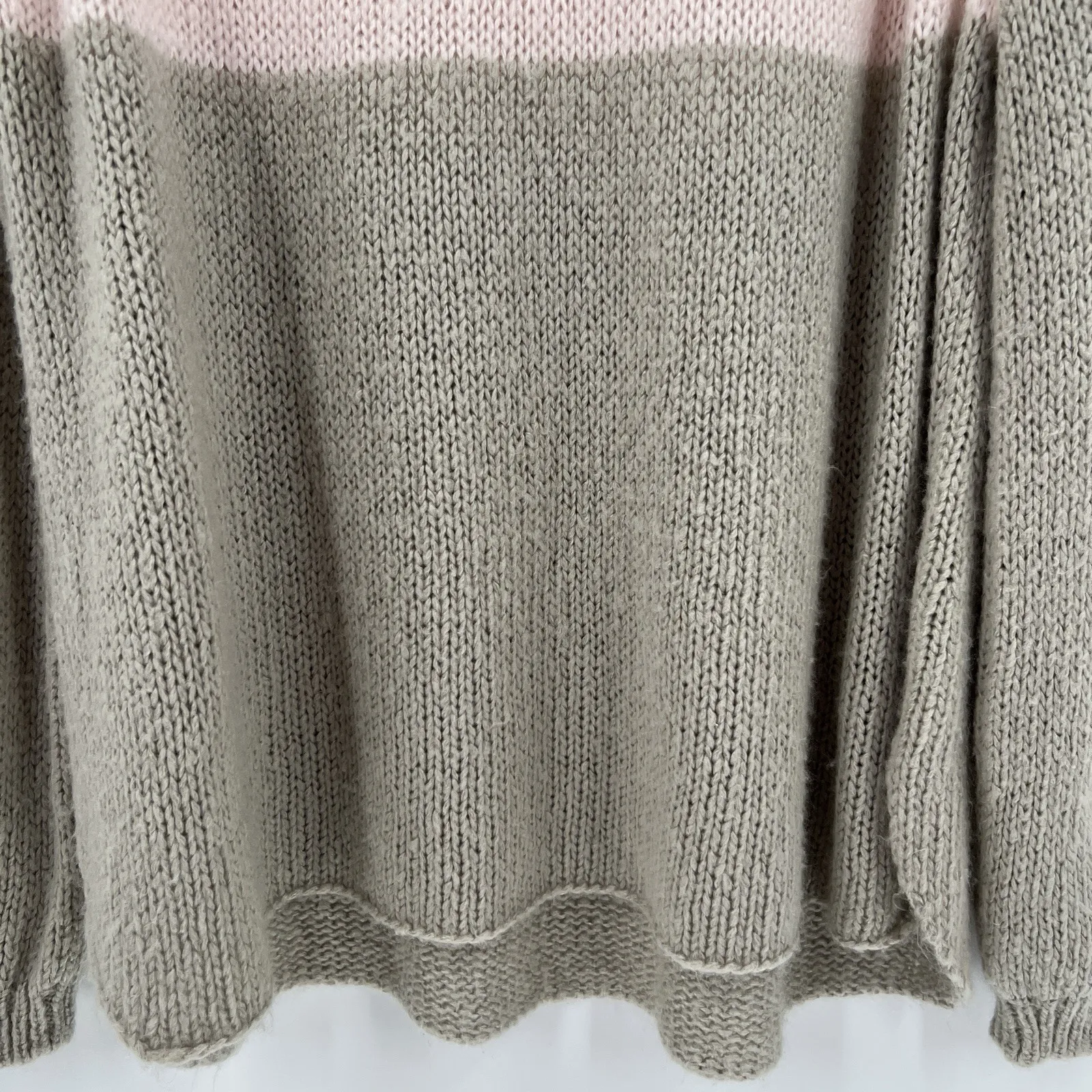Wooden Ships Pink Gray‎ Colorblock Cowl Neck Wool Blend Sweater Women's Size M/L - Image 4