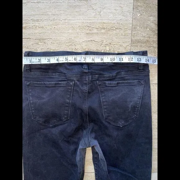 Kancan Blue Denim Skinny Jeans Zip Detail Women’s Size W11 / 29 Black‎ Black - Image 4