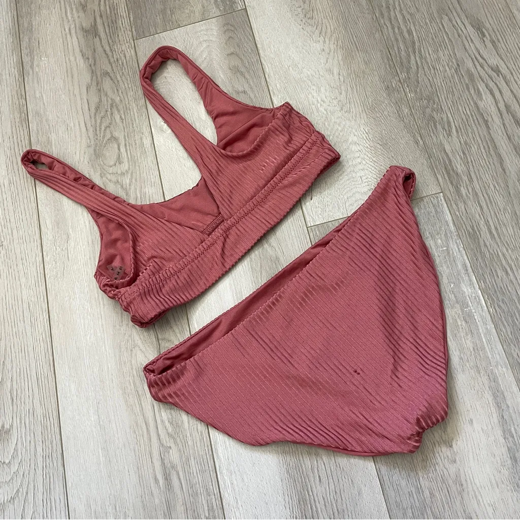 Vitamin A Bikini sienna top midori bottom swimsuit womens Pink (small) vacation - Image 3