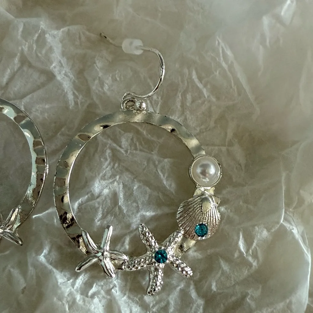 Avon Seaside Breeze Hoop Earrings Blue - Image 7