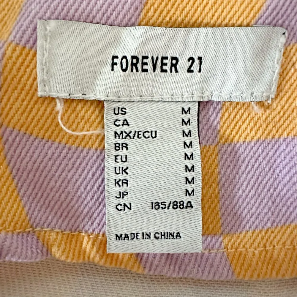 Oversized Checkered Denim Jacket - Image 8