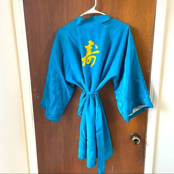 Blue Japanese haori jacket Size M - Image 2