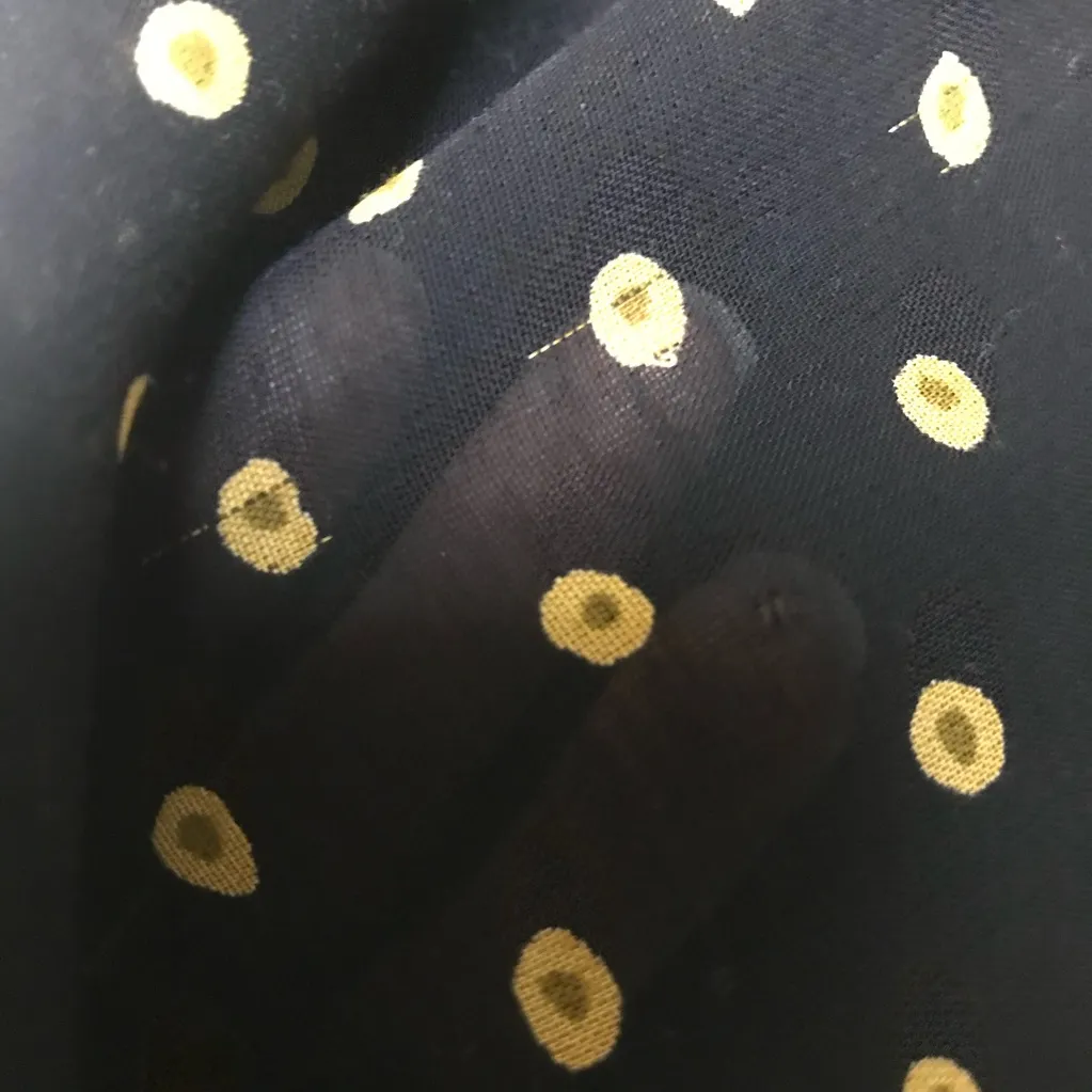 Chiffon‎ Dress Polka Dot Pattern Layered Skirt Black Sleeveless Women Simple Size M - Image 12