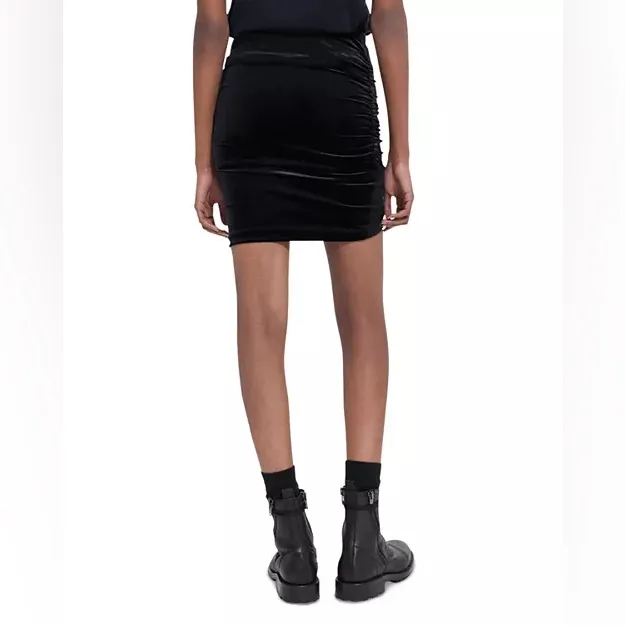 The Kooples Technical Fleece Ruched Mini Skirt Size FR 4 / Size 10/XL US NWT - Image 12