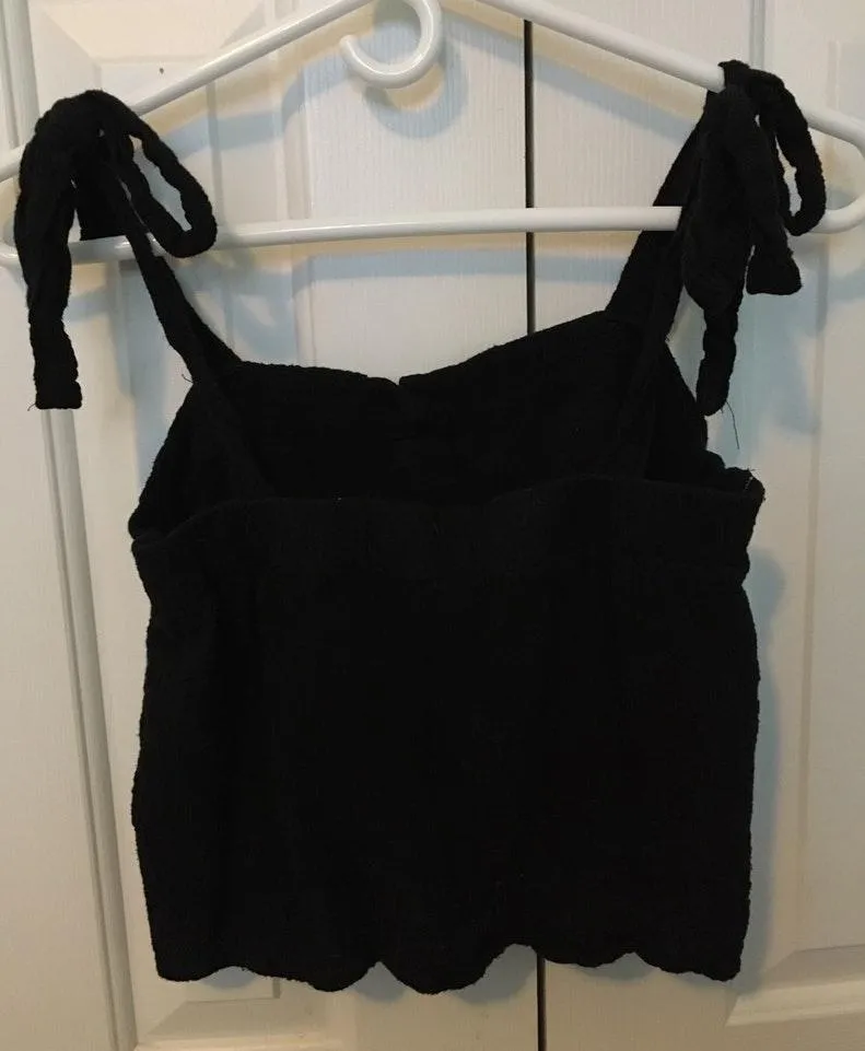 Black  Cloth Tank Top - Image 2