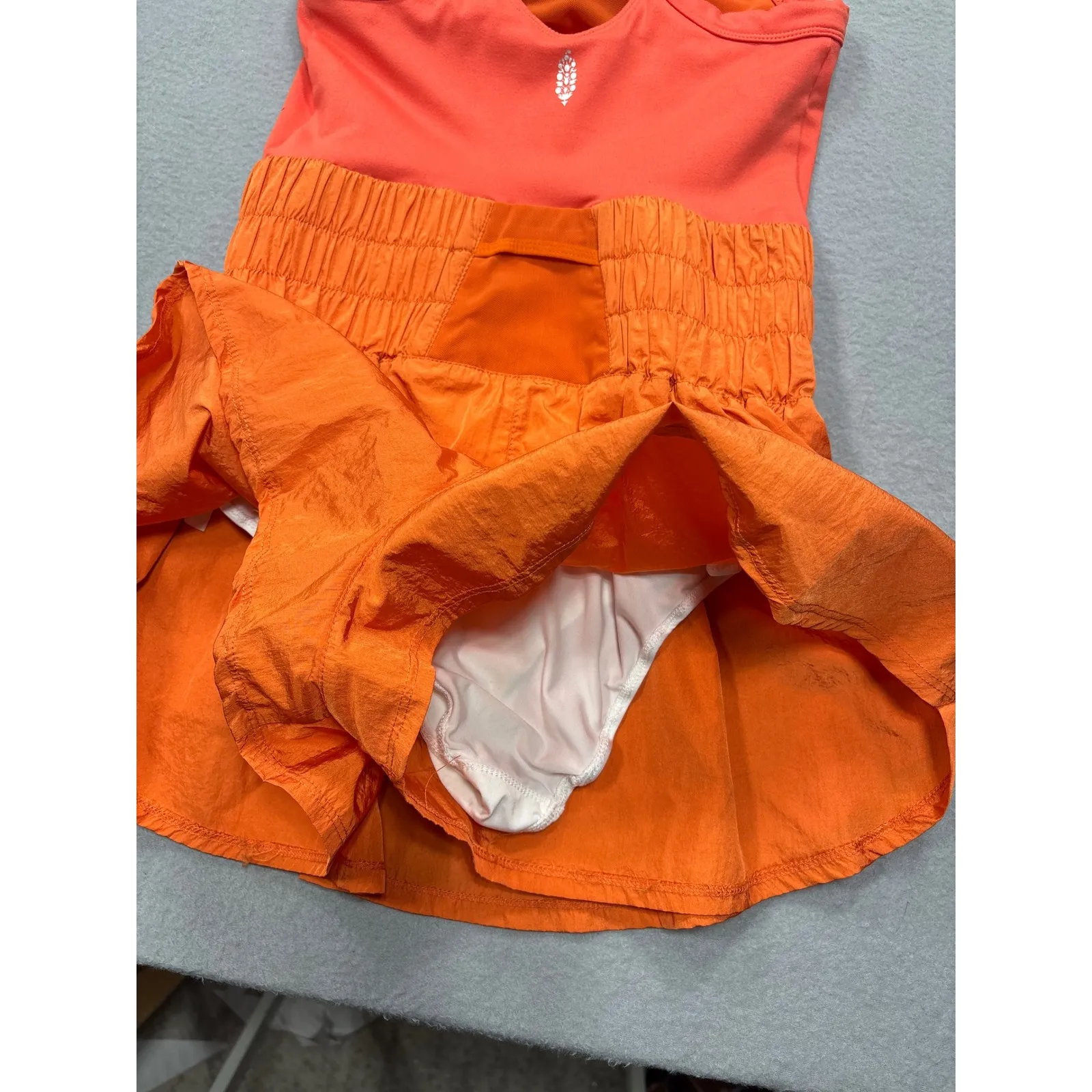 Free People Movement Way Home Skortsie S Orange Morning Burst Dress Athletic - Image 13