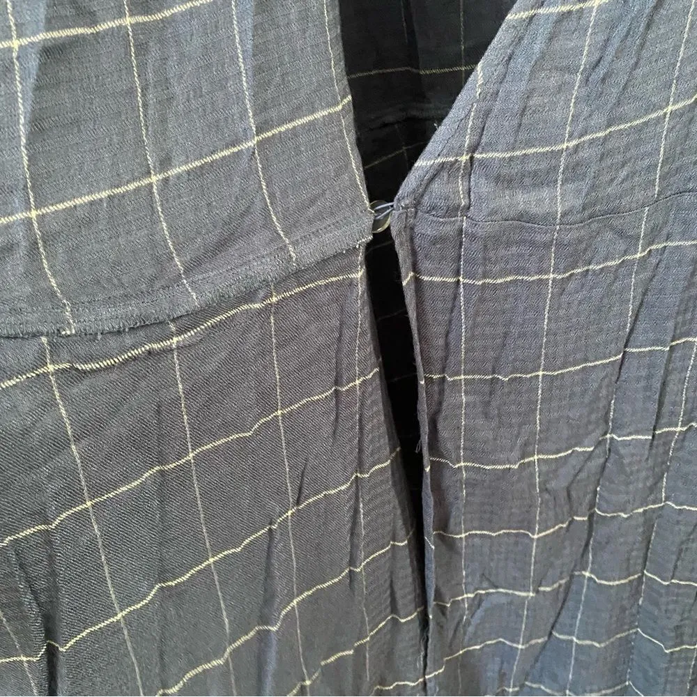 Melrose & Market Dress Long Sleeve Plaid Blue Mini Casual - Image 11