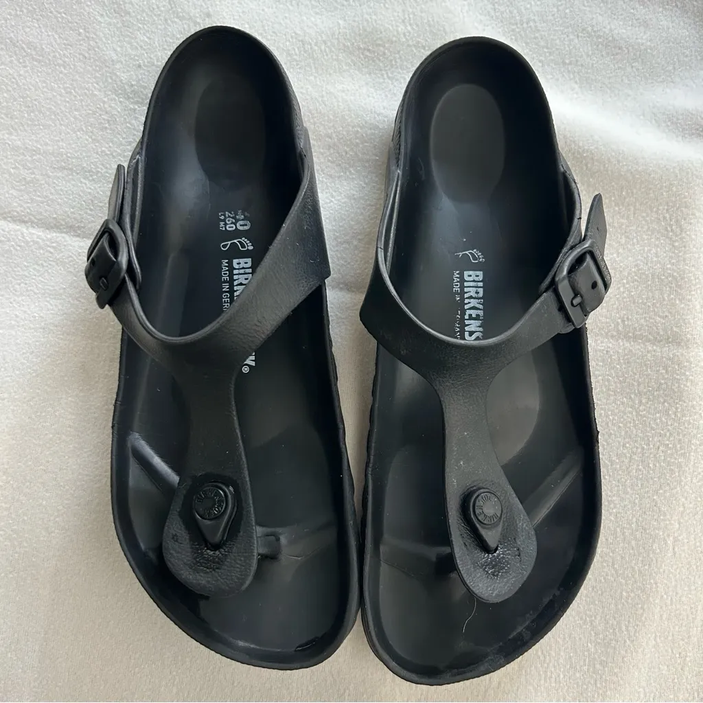Birkenstock  Black Thong Sandals - Image 2
