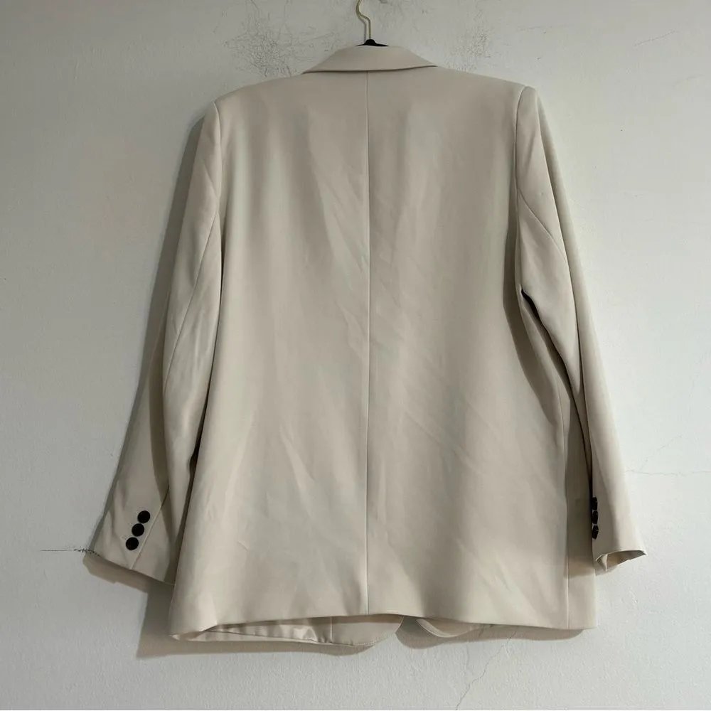 NA-KD Soft Detailed Tailored Oversized Blazer in Cream Size 36 US 6 Corpcore - Image 7