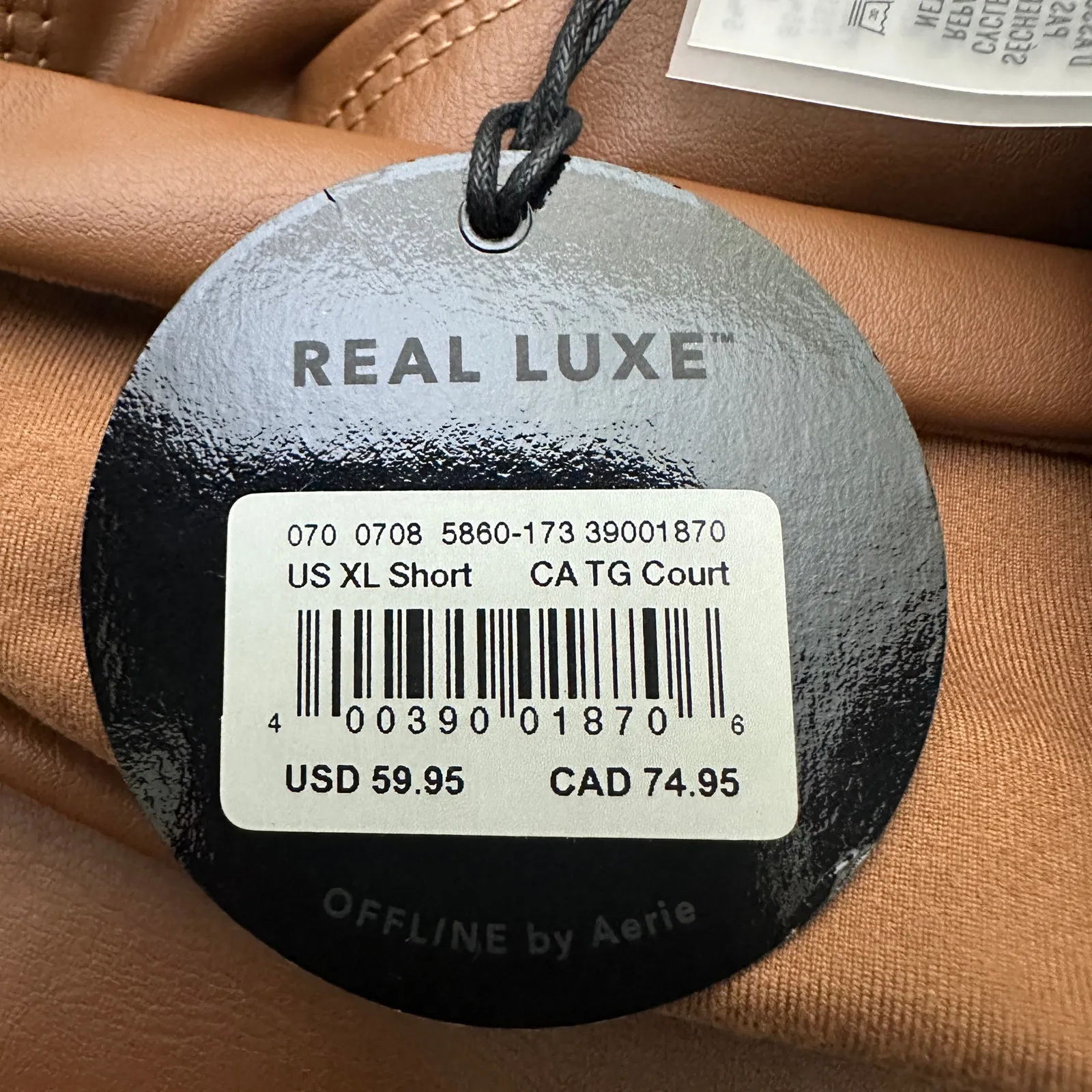 NWT OFFLINE by Aerie Real Luxe Leggings Womens XL Brown Faux Leather High Rise - Image 8