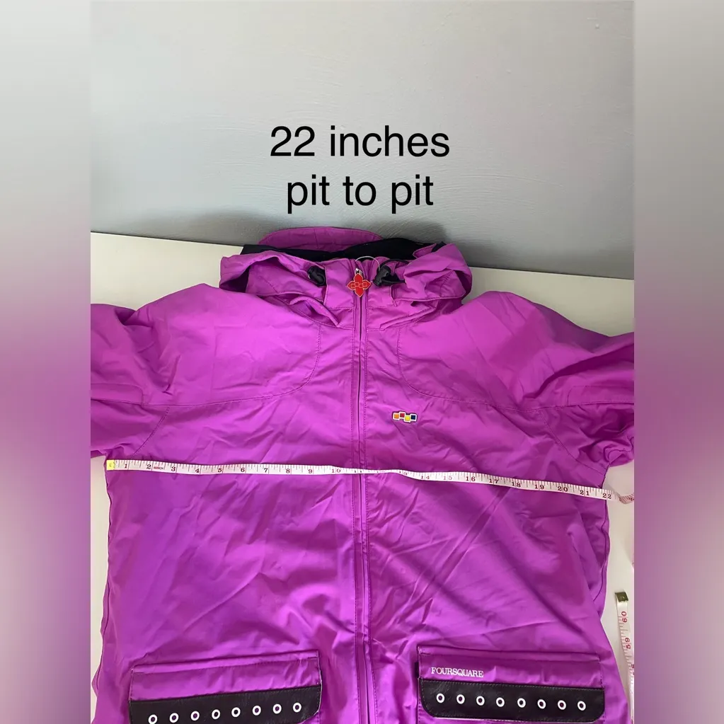 FOURSQUARE Women's Purple 15K Hooded Snowboard Ski Jacket NWT Pink Size XL - Image 8