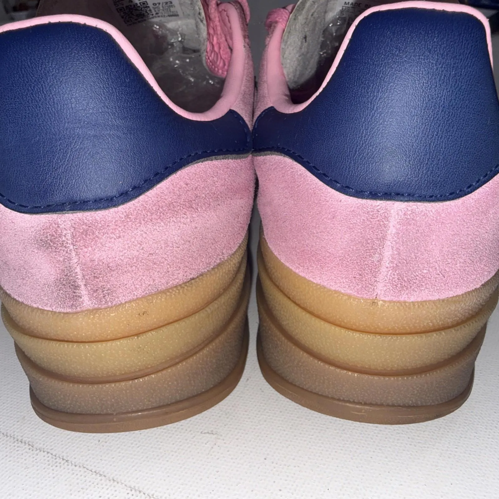 Adidas Gazelle Bold Pink Glow Victory Blue Platform Shoes Sneakers Women’s 5.5 - Image 11