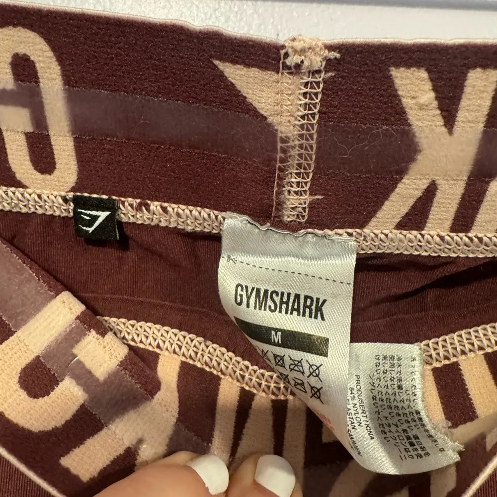 Gymshark Maroon logo ‎ leggings - Image 2