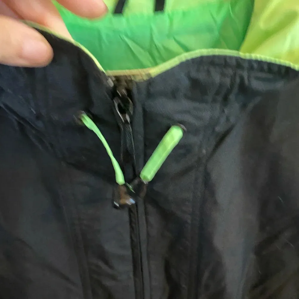 vintage 80s - 90d black and neon green streetwear windbreaker jacket - Image 6