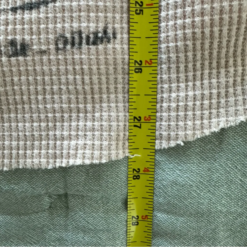 Free People Battalion Embroidered Waffle Knit Henley S - Image 7