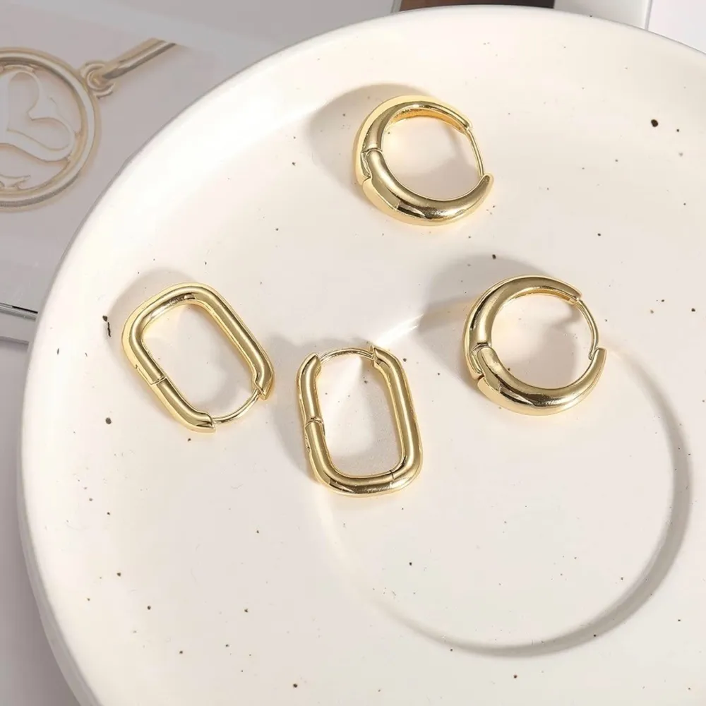 Gold Hoop Earrings| 14K Gold Plated| Lightweight|Hypoallergenic| Hoops - Image 6