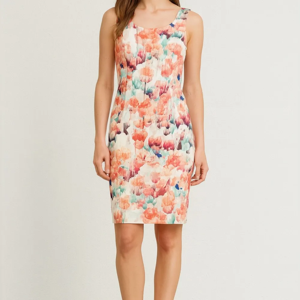 L.K. Bennett Roxette Sleeveless Sheath Dress in Floral Multicolor - Image 9
