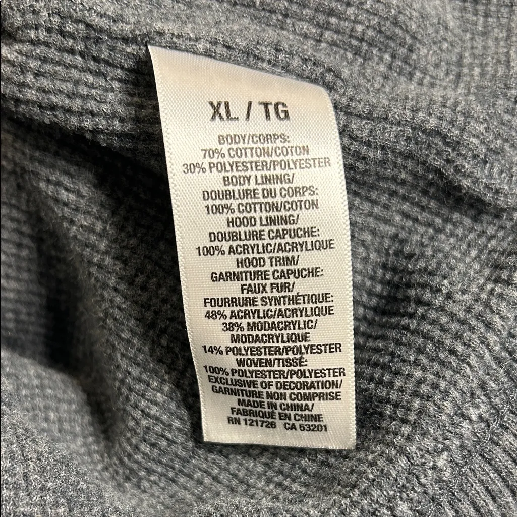 Aeropostale Dark Gray Zip-Up Hoodie XL - Image 7