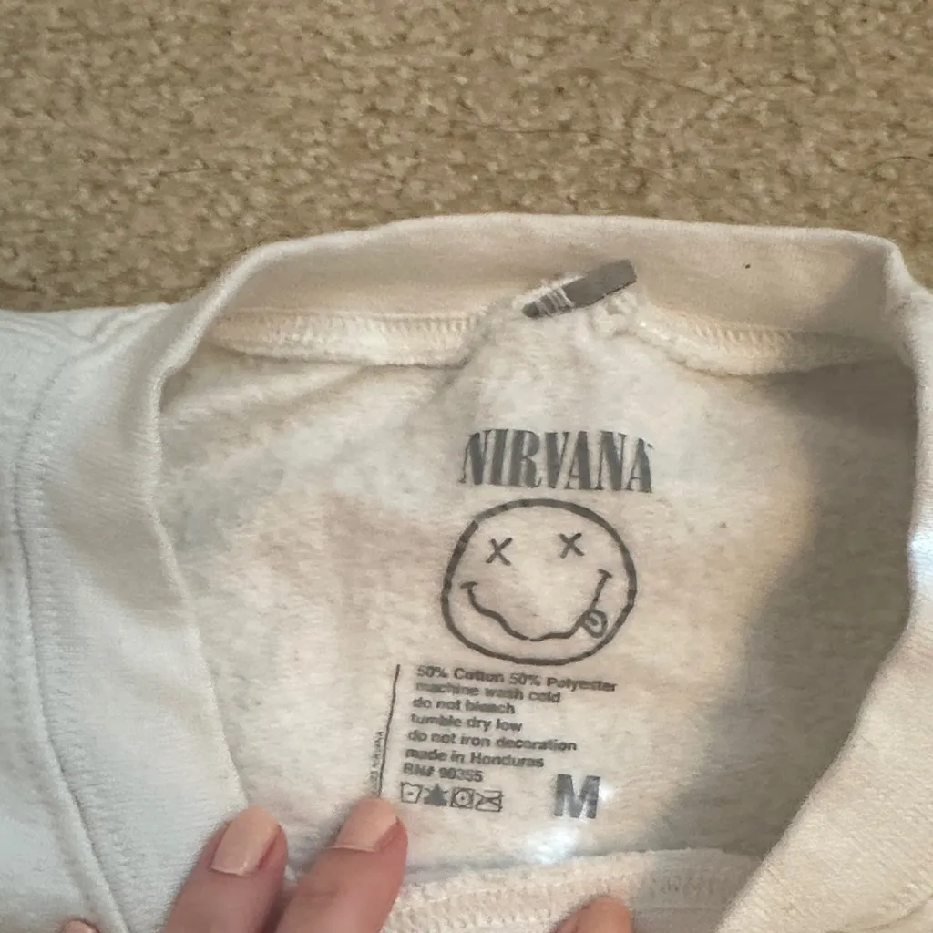 NIRVANA White Sweatshirt with Vibrant Graphic - Image 2