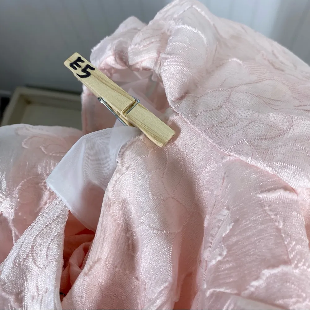 Sister Jane DREAM pink Floral Brocade Organza Mini Dress Puff Sleeve size medium - Image 11