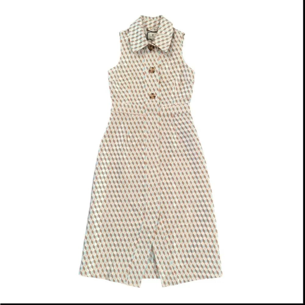 Tuckernuck Ocean Spray Cheyenne Dress Size XXL NWT Geo Print Belted Midi - Image 5